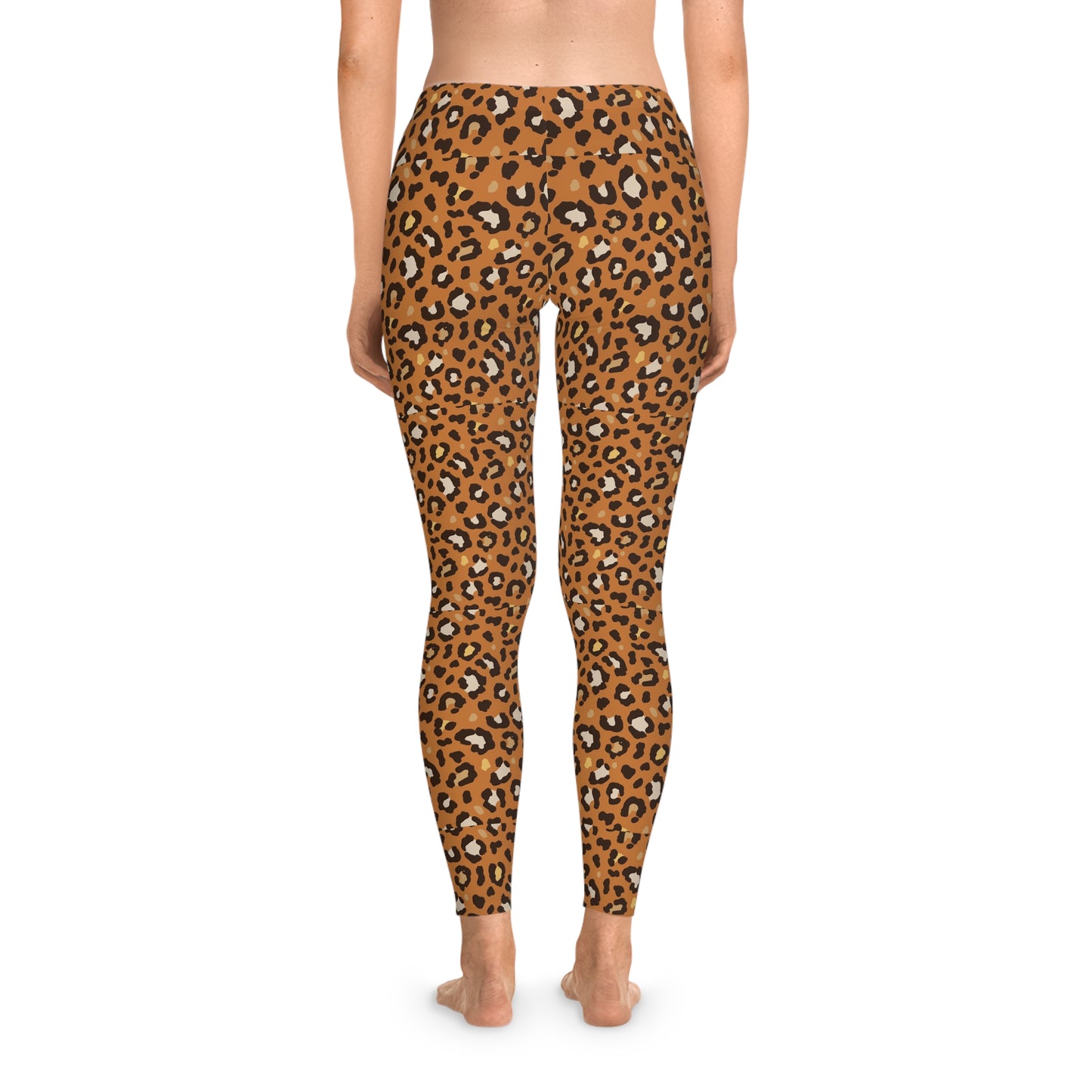 Leopard Print Stretch Leggings — All-Over Cozy Animal Print
