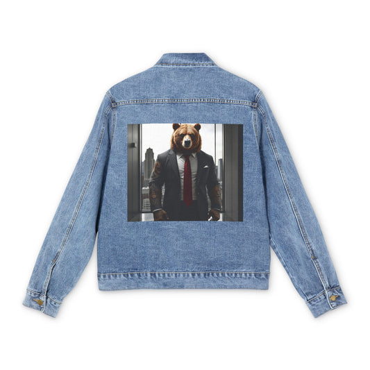 Denim Jacket — Business Bear Graphic Back Print