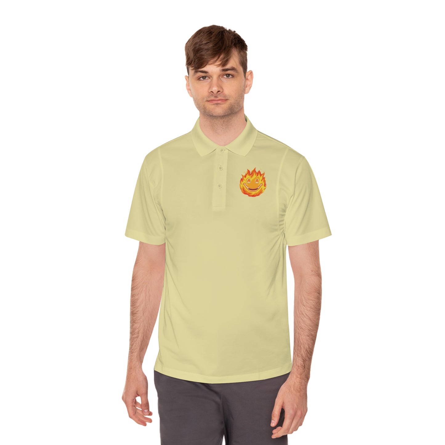 Angry Flame Logo Polo Shirt