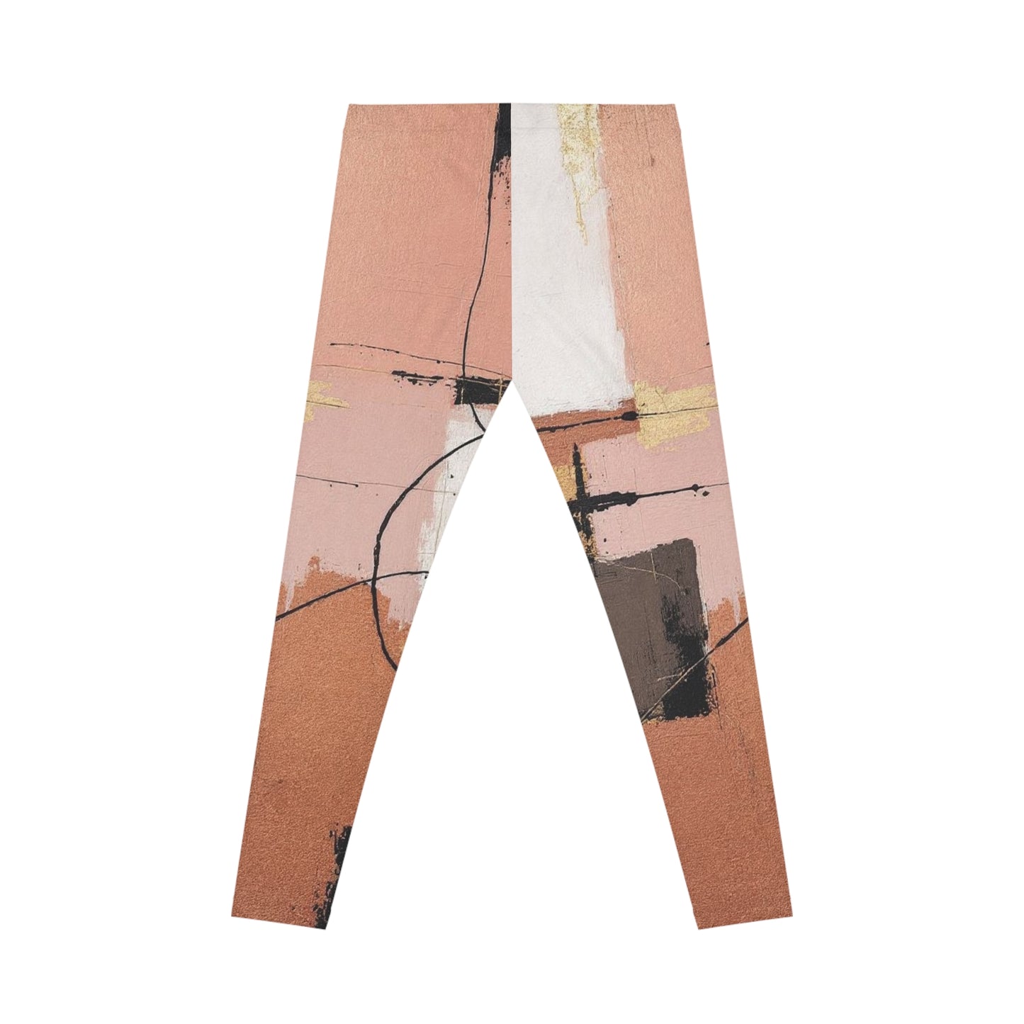 Abstract Blush Art Leggings — Women's All-Over Print Casual Leggings
