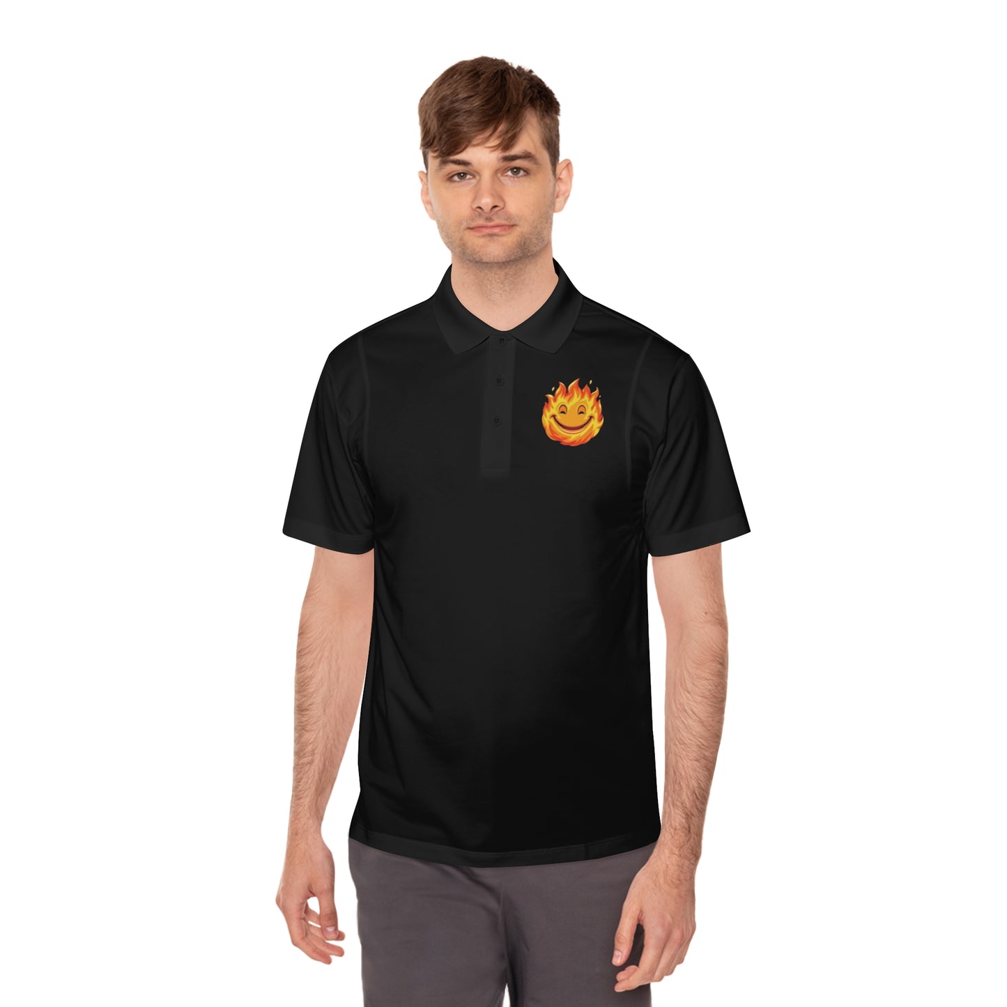 Angry Flame Logo Polo Shirt