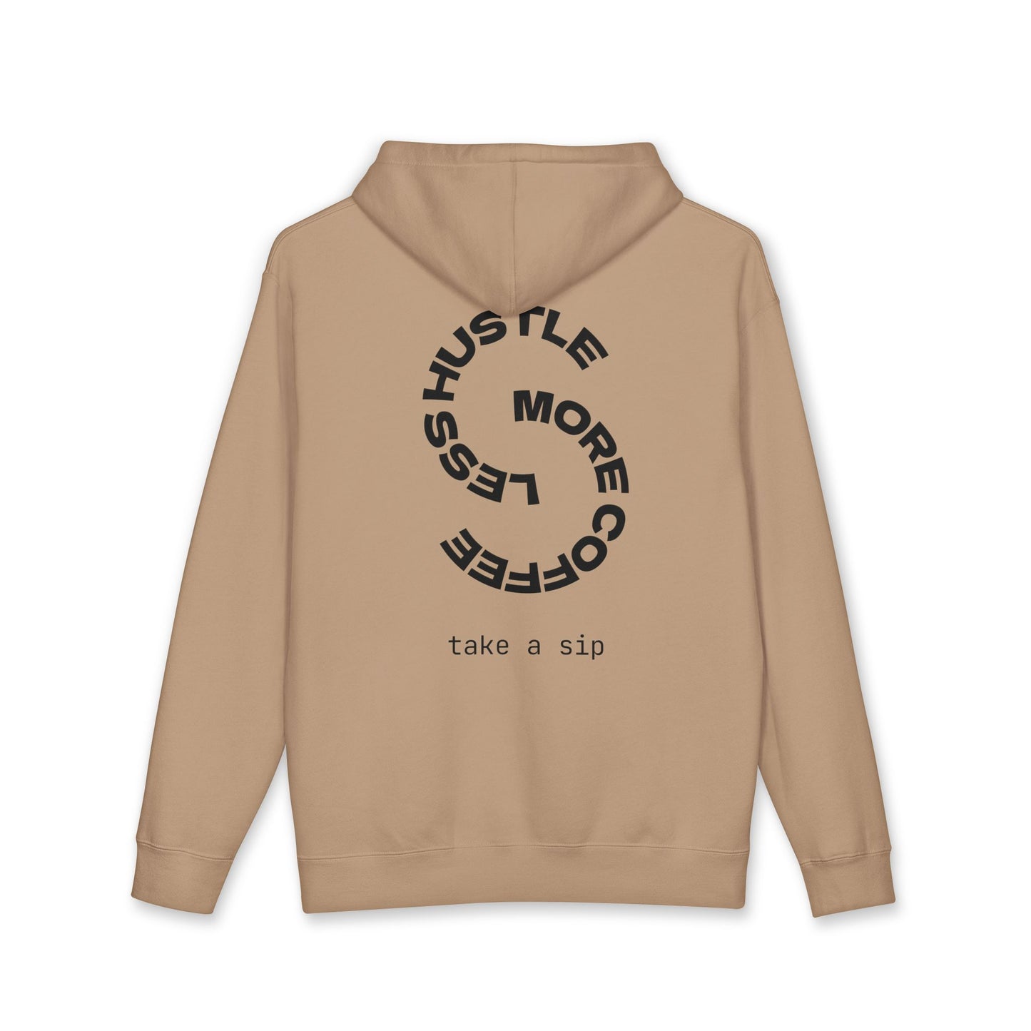 B.O.S.S. Hoodie — "Less Hustle More Coffee" Graphic Pullover
