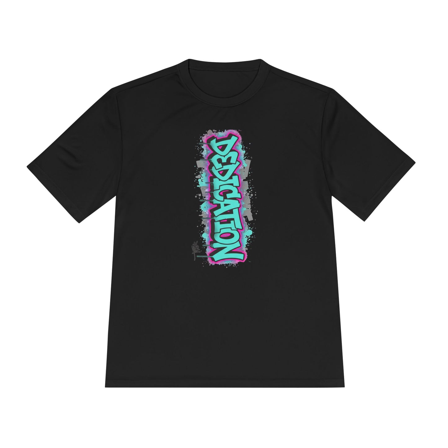Dedication Graffiti Tee — Streetwear Athletic Moisture‑Wicking Shirt with '4' Back Design