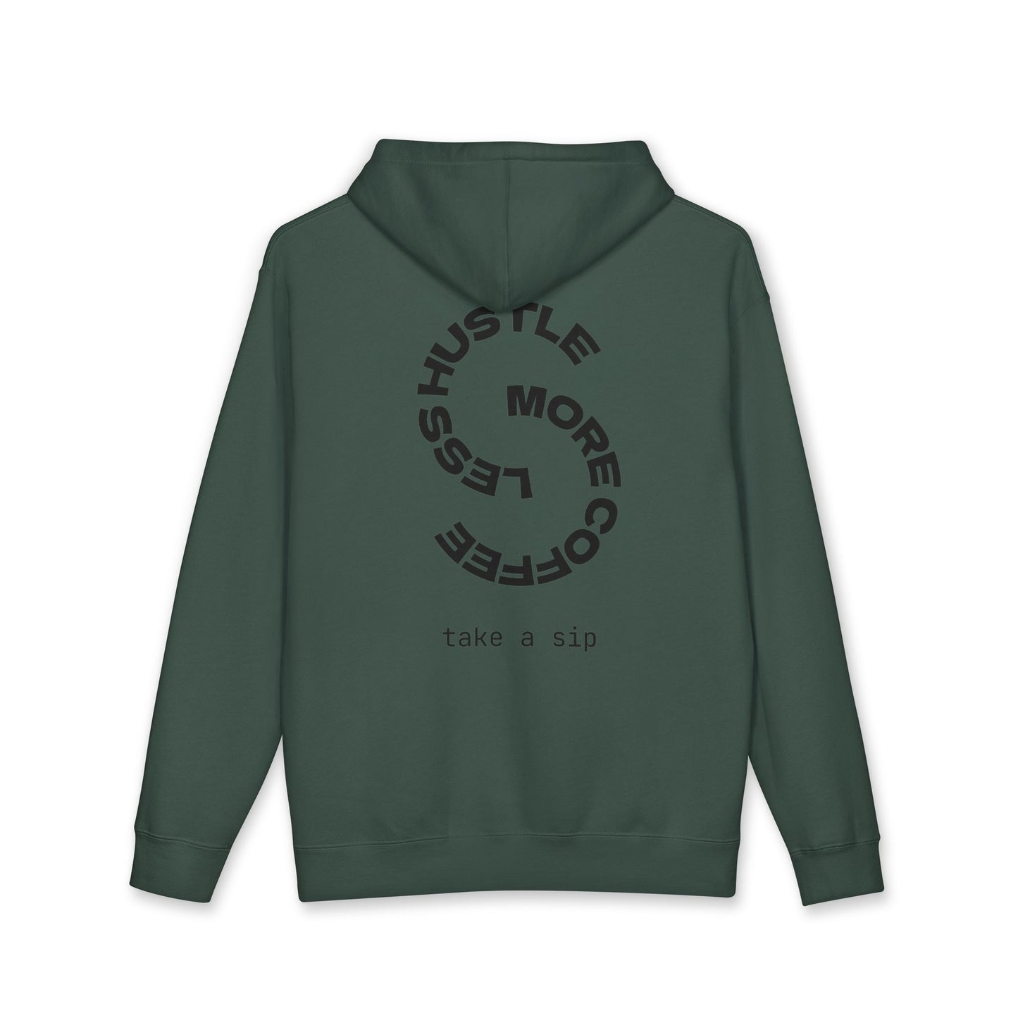 B.O.S.S. Hoodie — "Less Hustle More Coffee" Graphic Pullover